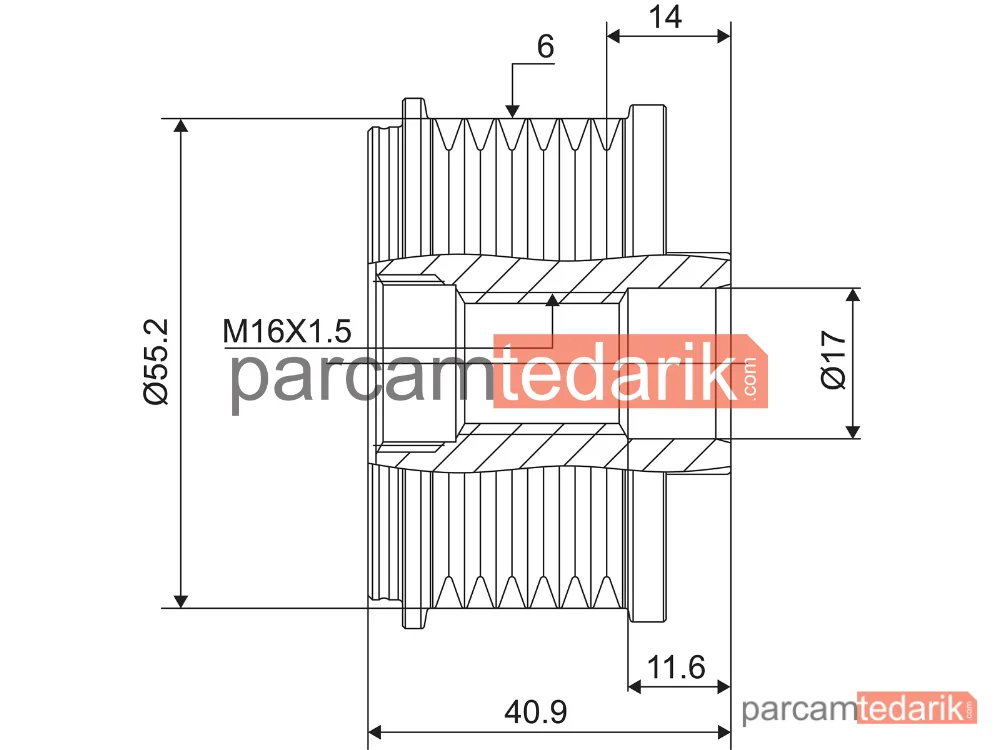VALEO 588005 | Alternatör Kasnağı — Dacia Duster, Renault Clio III, Renault Megane II